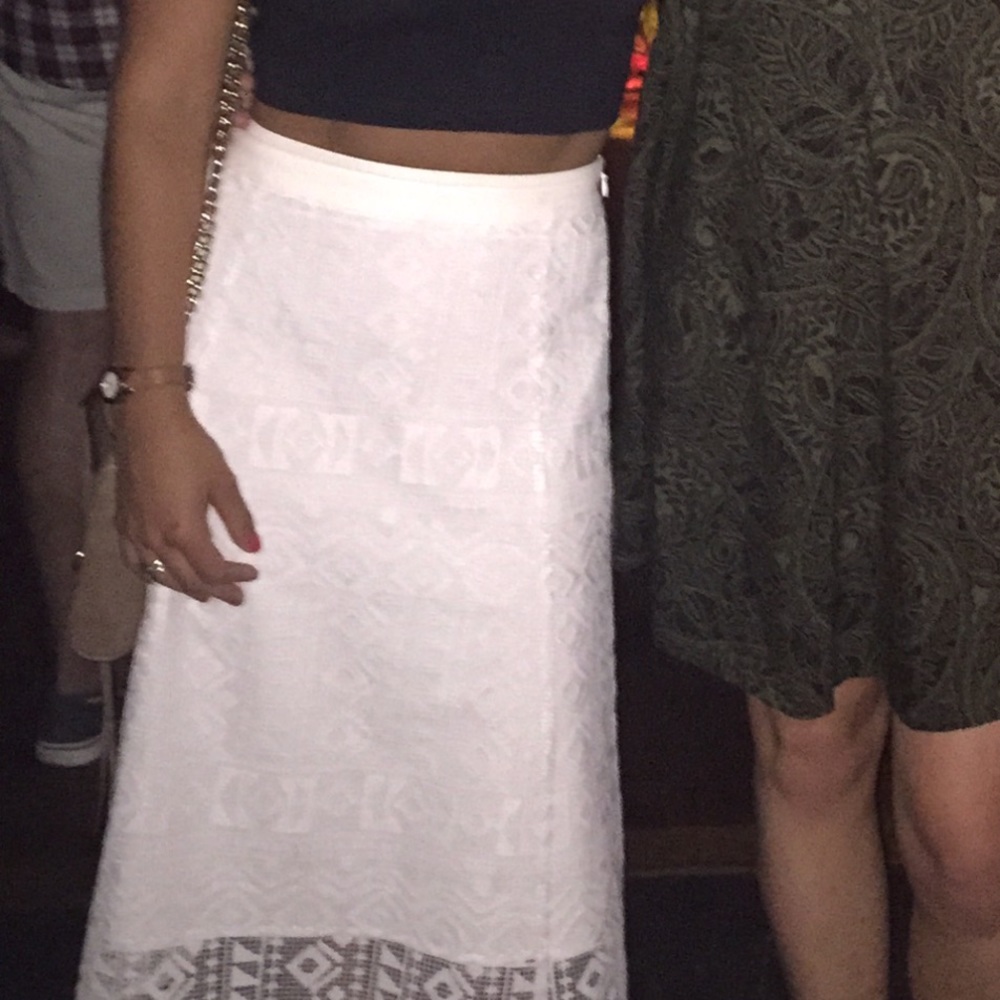 White Madewell Midi Skirt